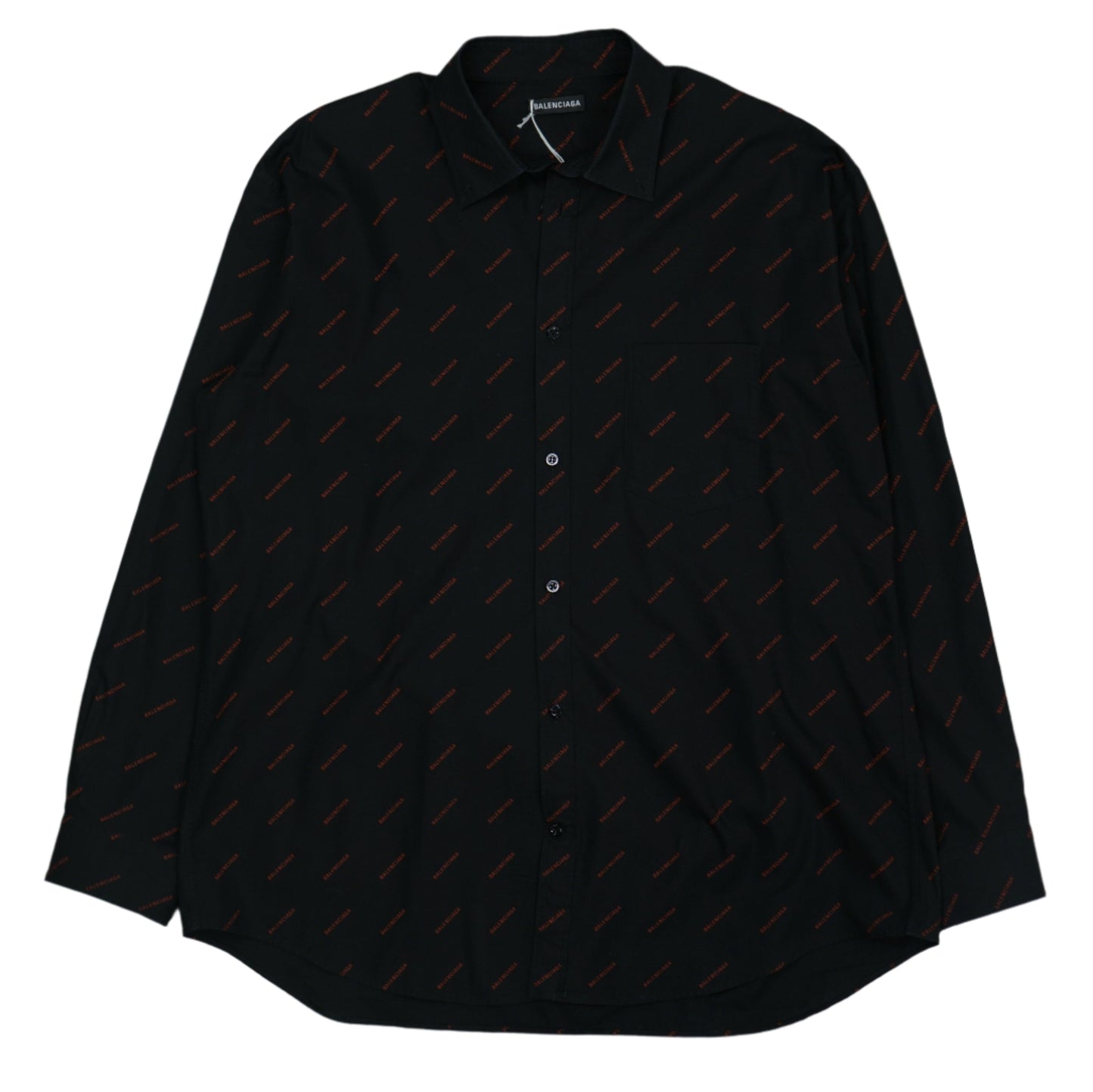 Balenciaga All Over Print Black Red Shirt