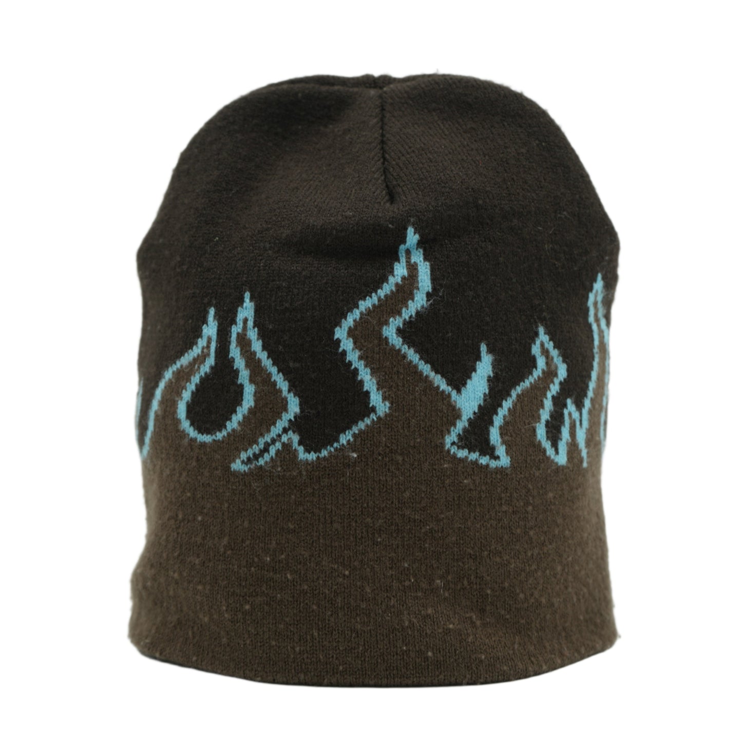 Cactus Jack Blue Flame Logo Brown Beanie