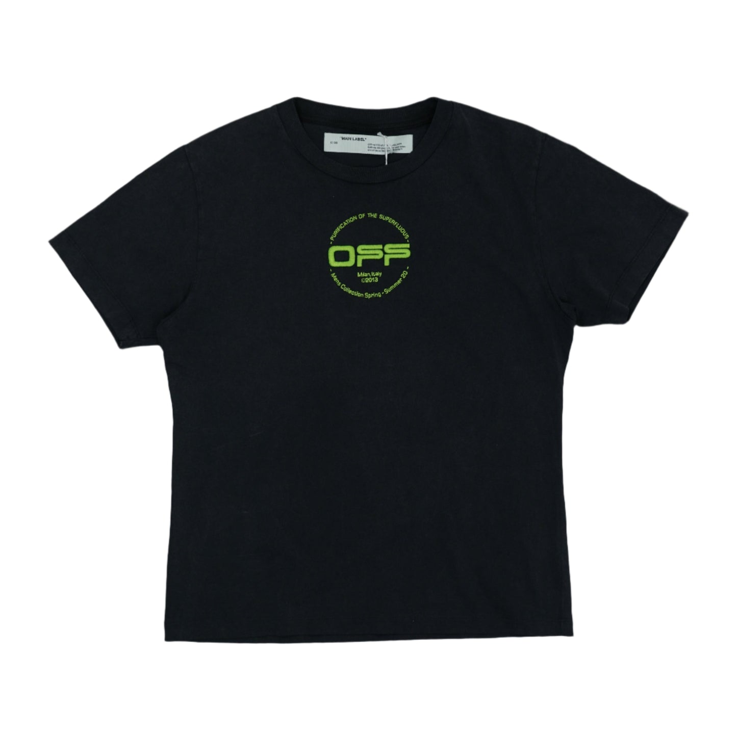 Off-White Hand Logo Washed Black T-Shirt