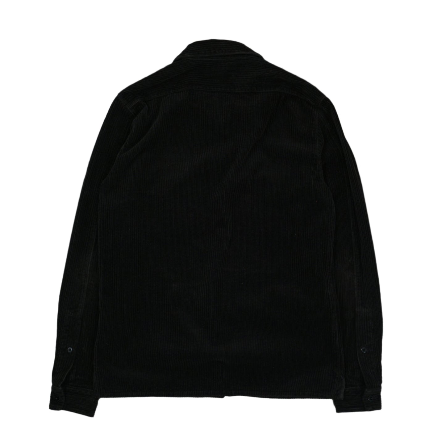 Stone Island Garment Dyed Corduroy Black Overshirt