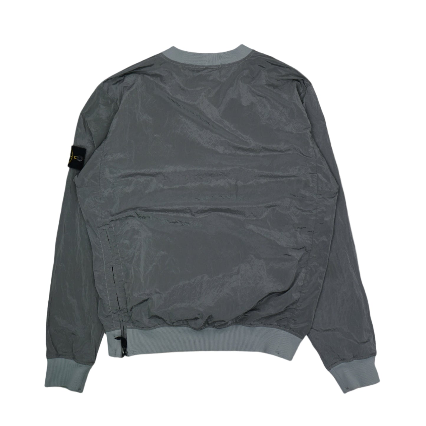 Stone Island Silver Nylon Metal Crewneck
