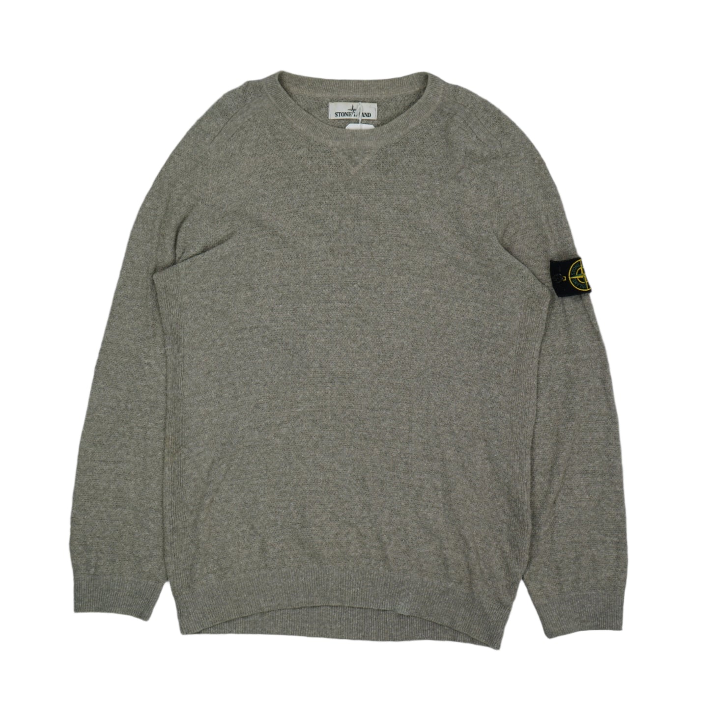Stone Island Grey/Green Knitwear Crewneck
