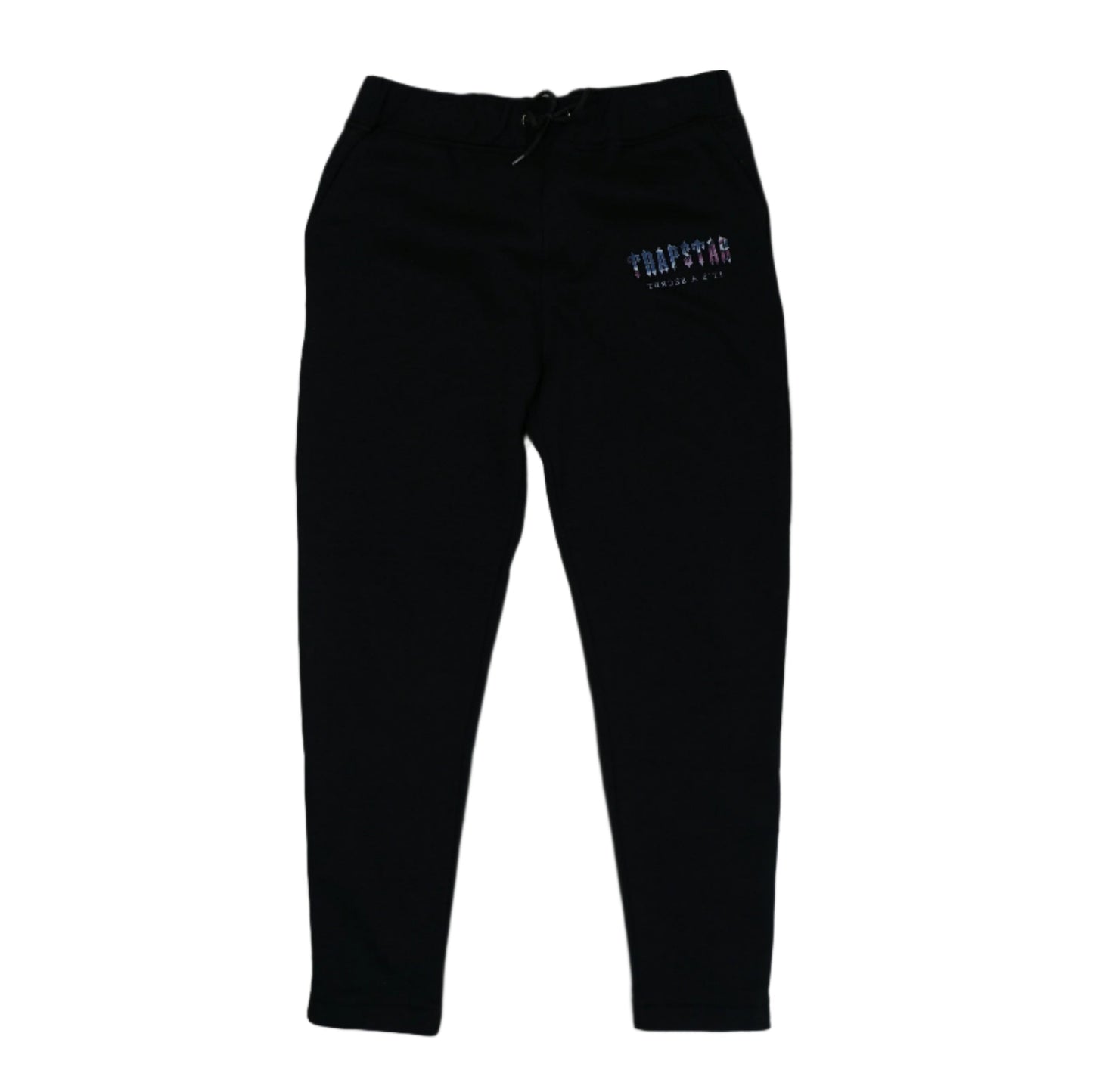 Trapstar Liquid Chrome Logo Black Sweatpants