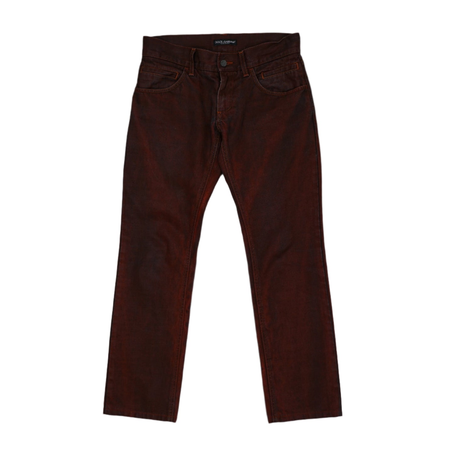 Dolce o Gabbana Red Waxed Jeans