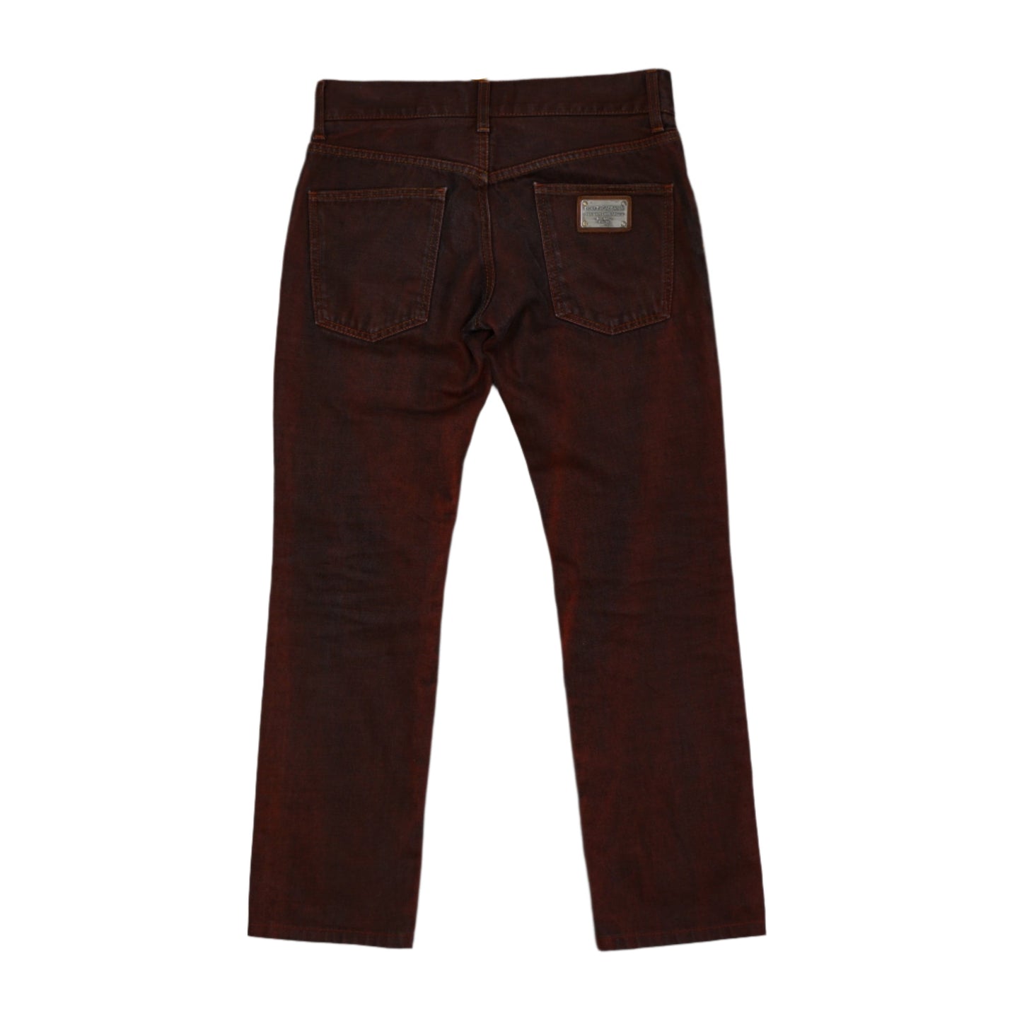 Dolce o Gabbana Red Waxed Jeans