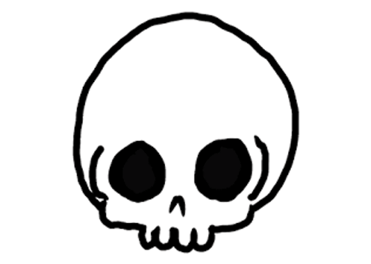 Deadfrens Black White Skull Plushy