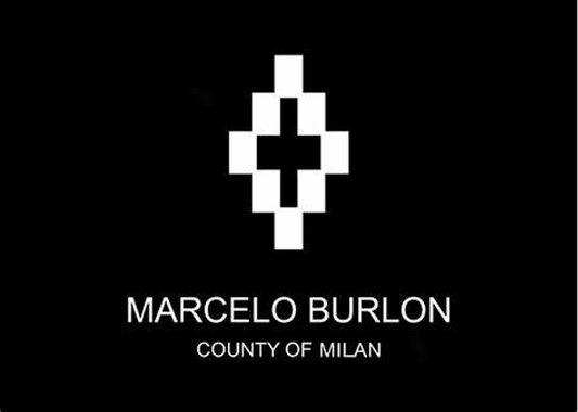 Marcello Burlon Striped Black Zip Hoodie