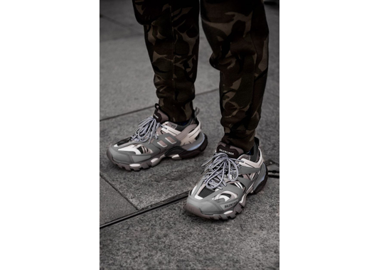 Balenciaga Grey/White Track Sneakers