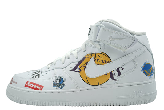 Air Force 1 Mid 07 White Supreme x NBA