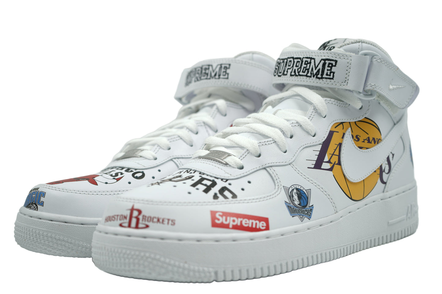 Air Force 1 Mid 07 White Supreme x NBA