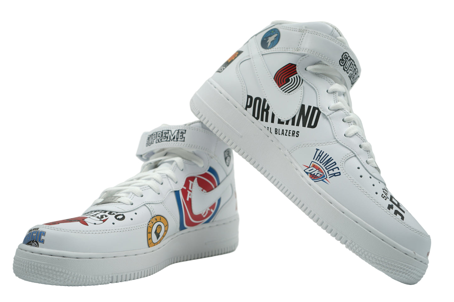 Air Force 1 Mid 07 White Supreme x NBA