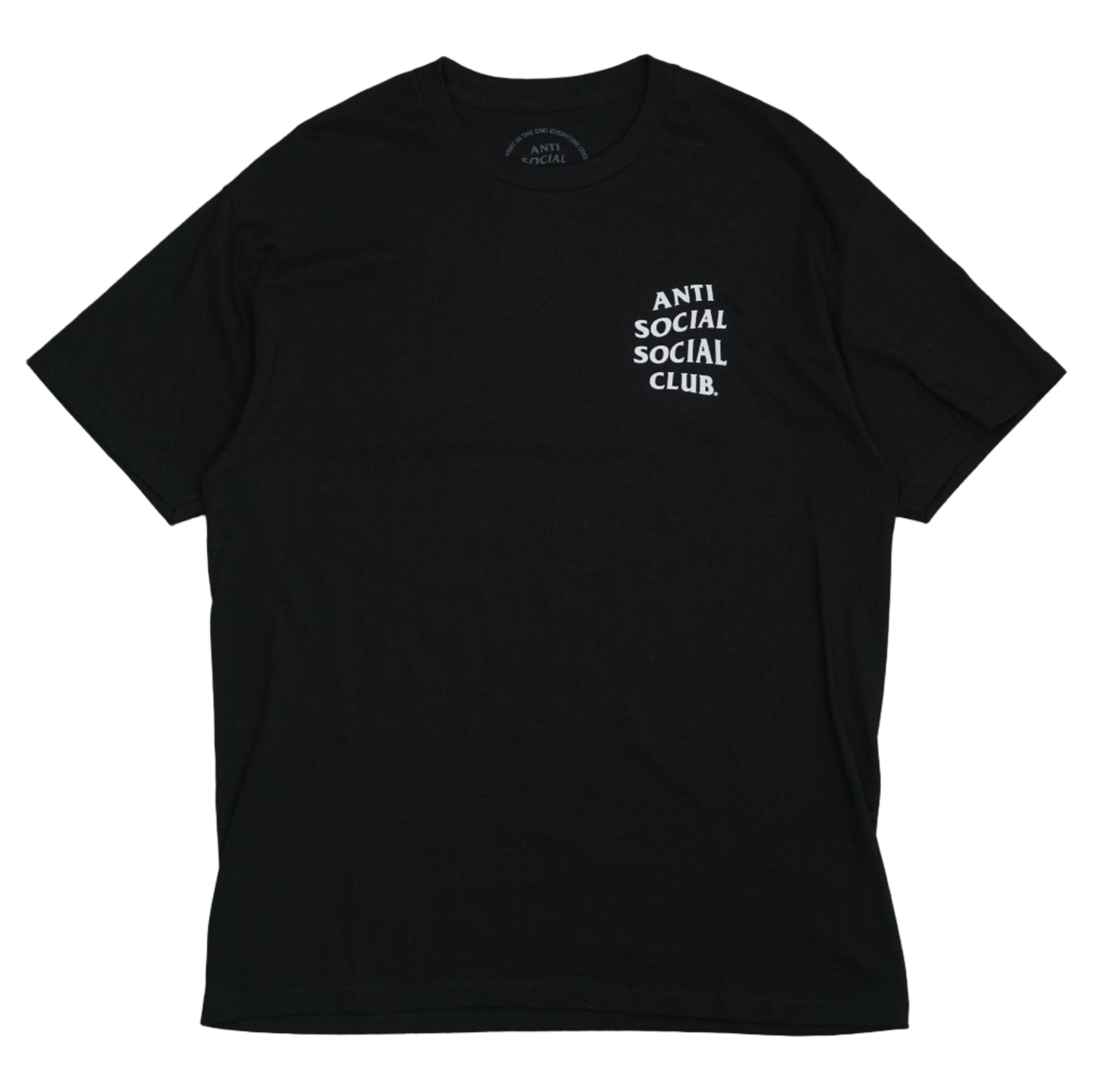 Anti Social Club White Text Black T-Shirt