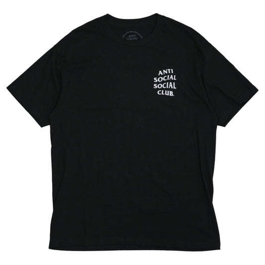Anti Social Club White Text Black T-Shirt