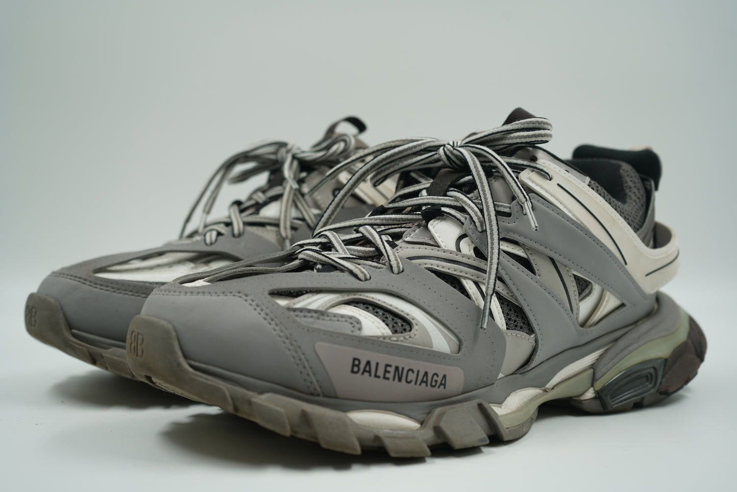 Balenciaga Grey/White Track Sneakers