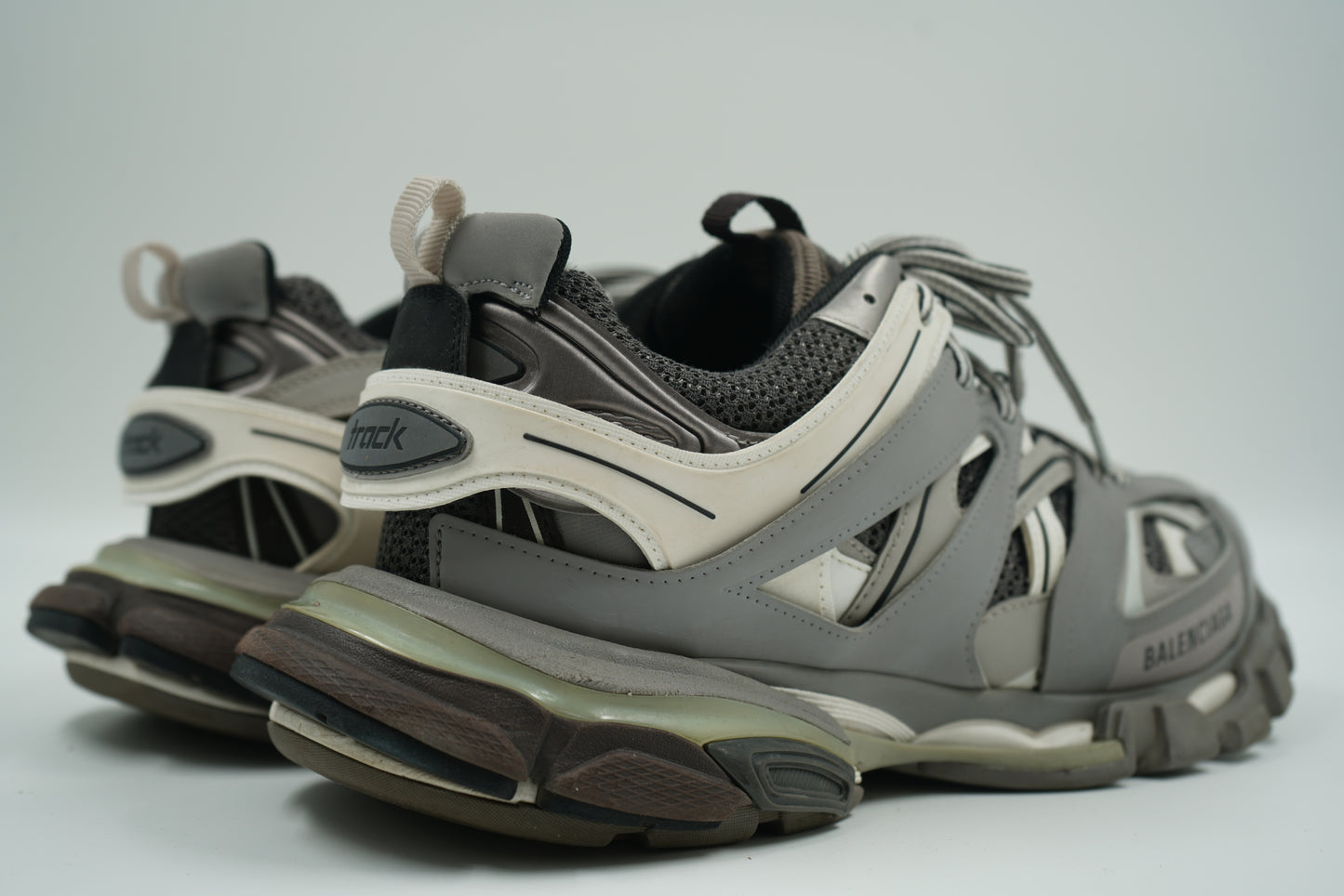 Balenciaga Grey/White Track Sneakers