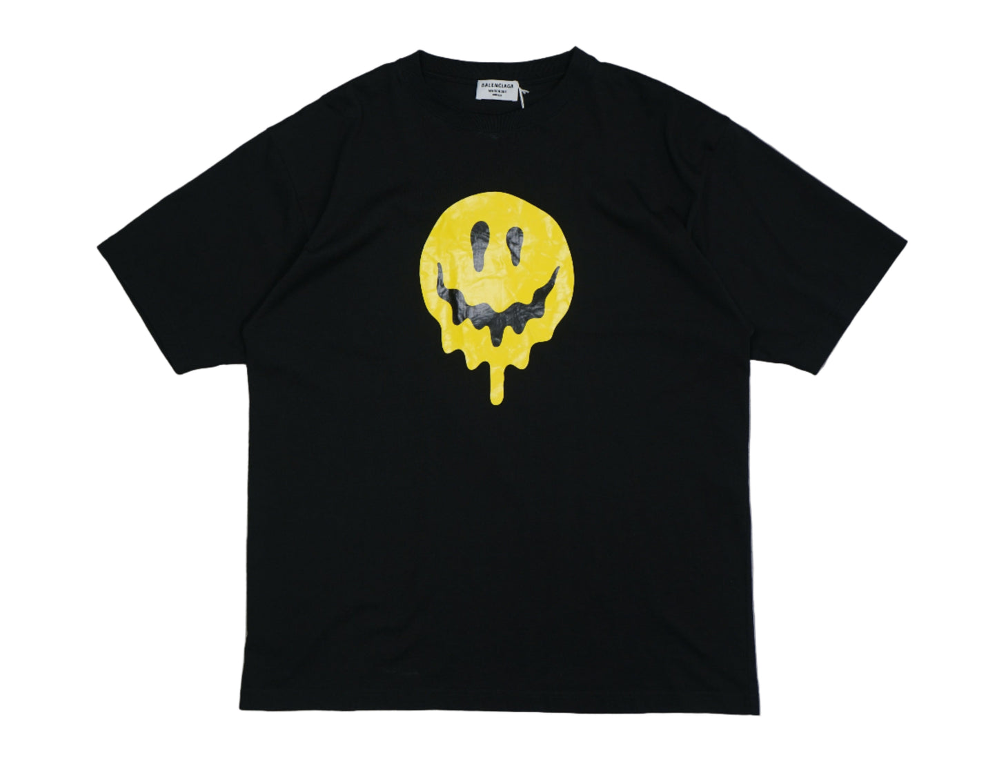 Balenciaga Smiley Drip Peace Black T-Shirt