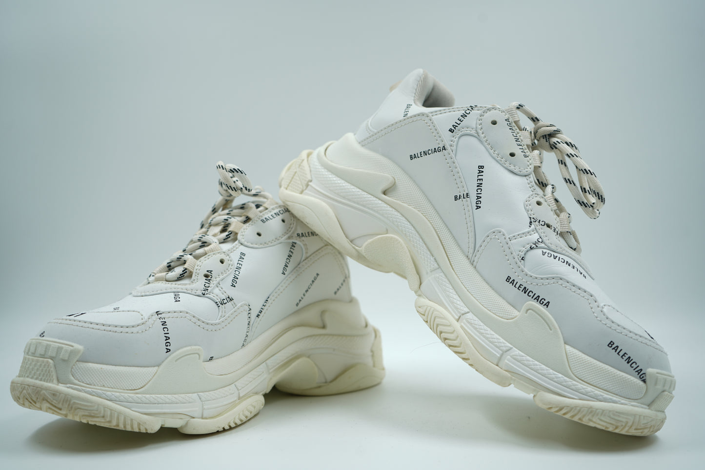Balenciaga Triple S Allover Logo White