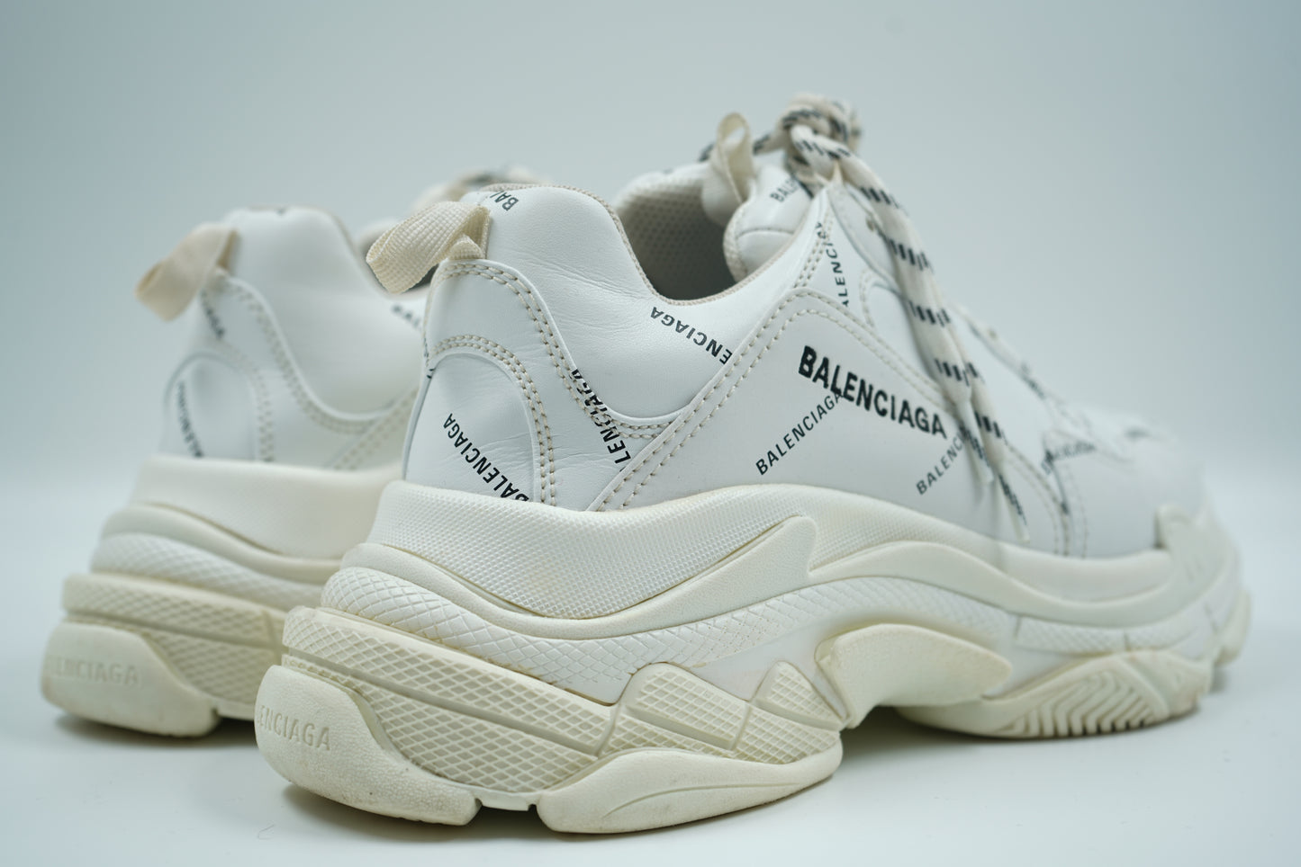 Balenciaga Triple S Allover Logo White