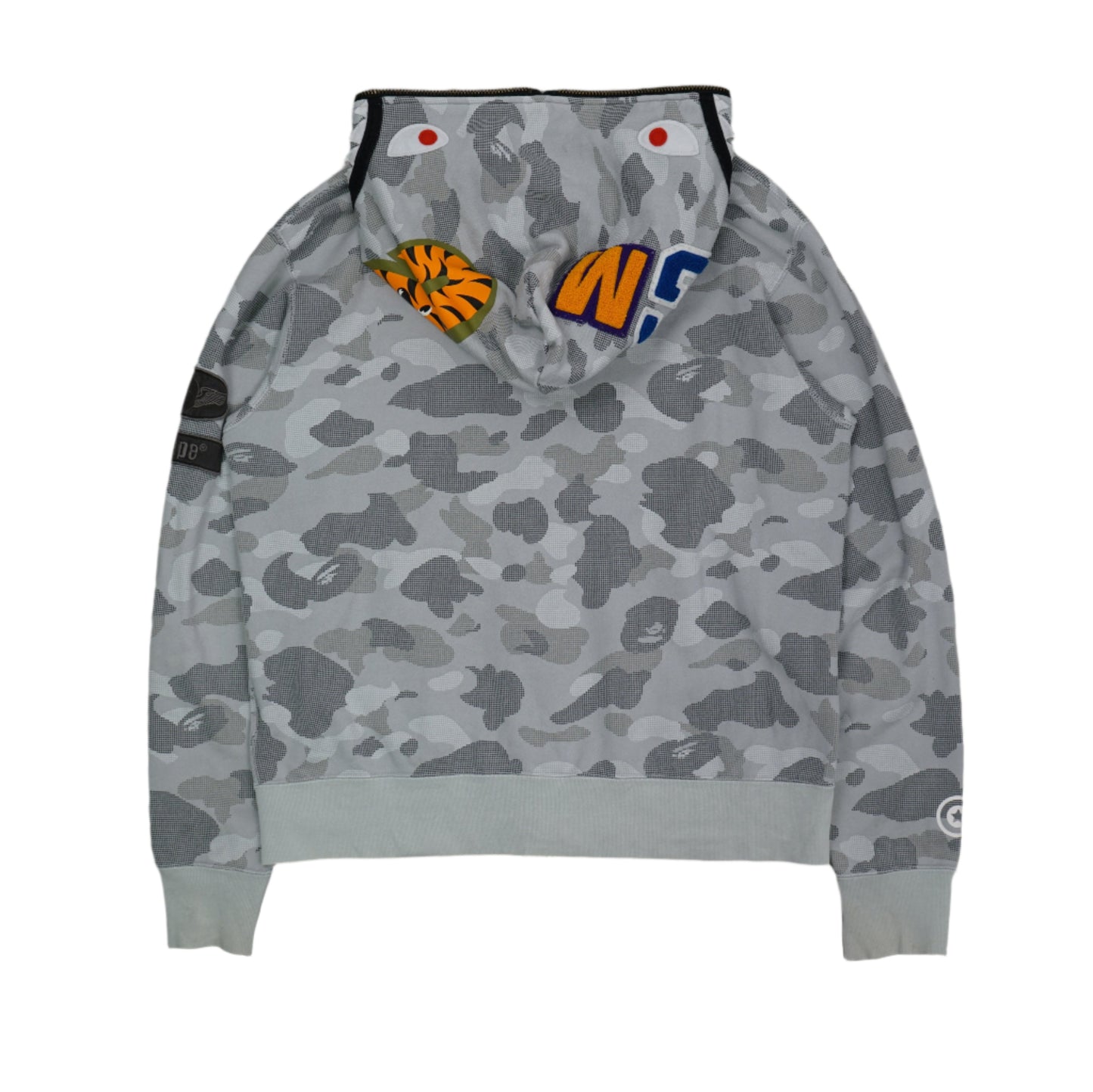 Bape Full Zip Shark Grey Hoodie
