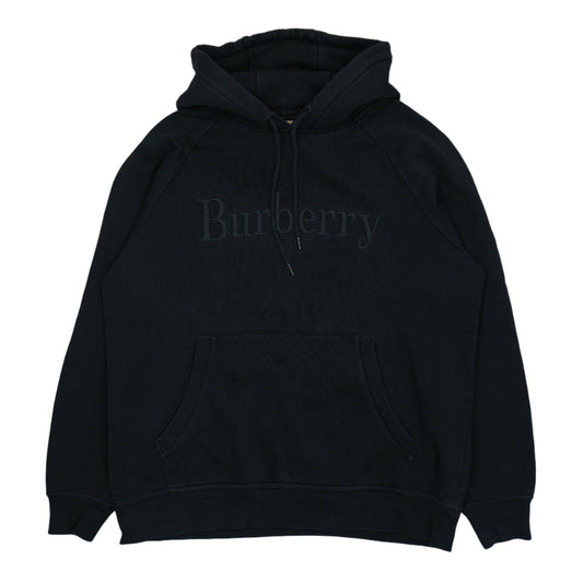 Burberry Embroidered Logo Black Hoodie