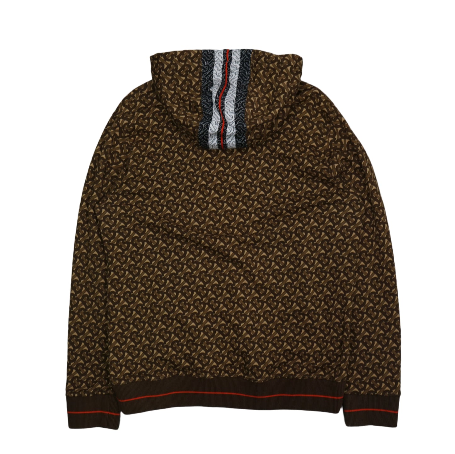 Burberry Monogram Logo Stripe Brown Hoodie