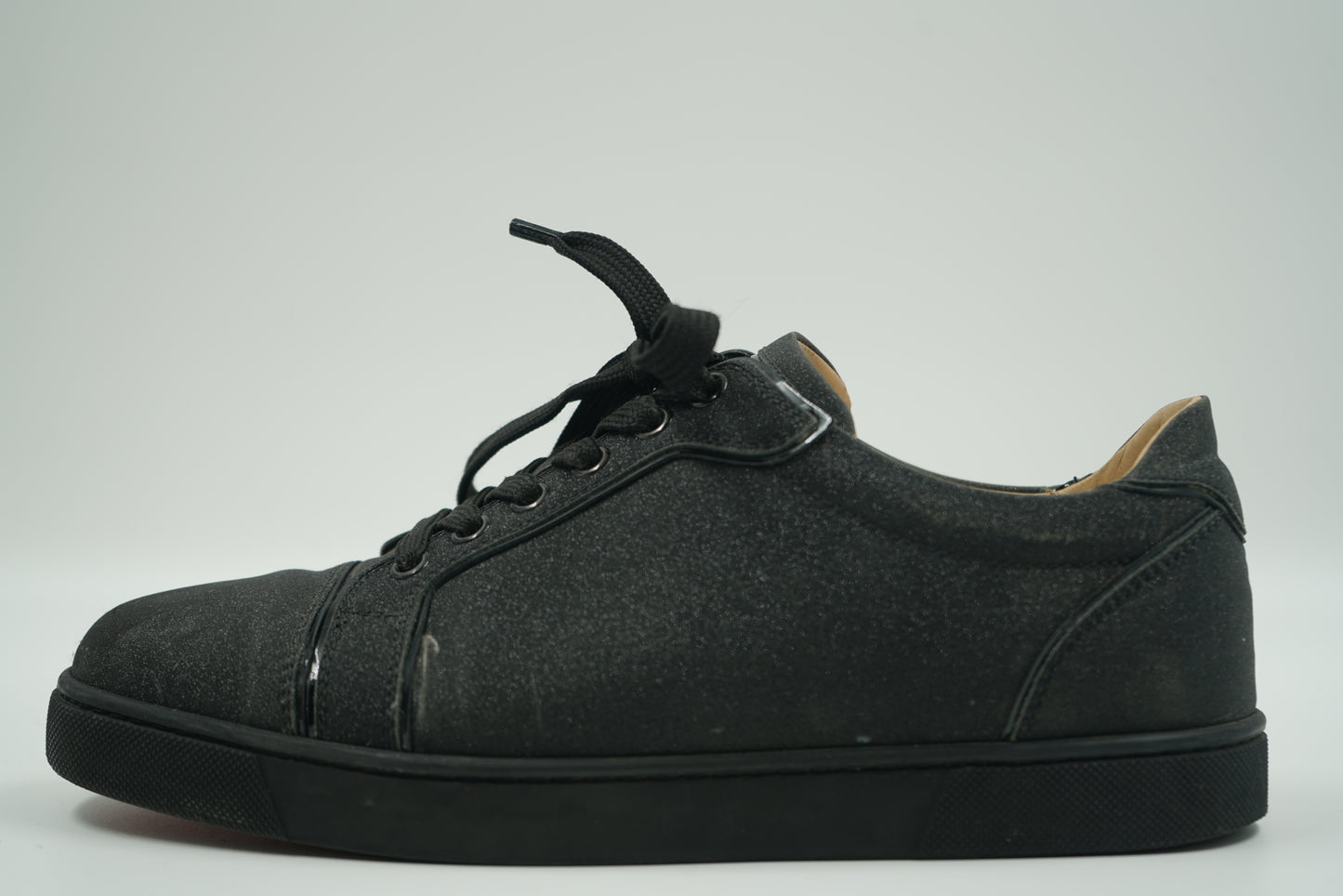 Christian Louboutin Black Glitter Lowtop Sneakers