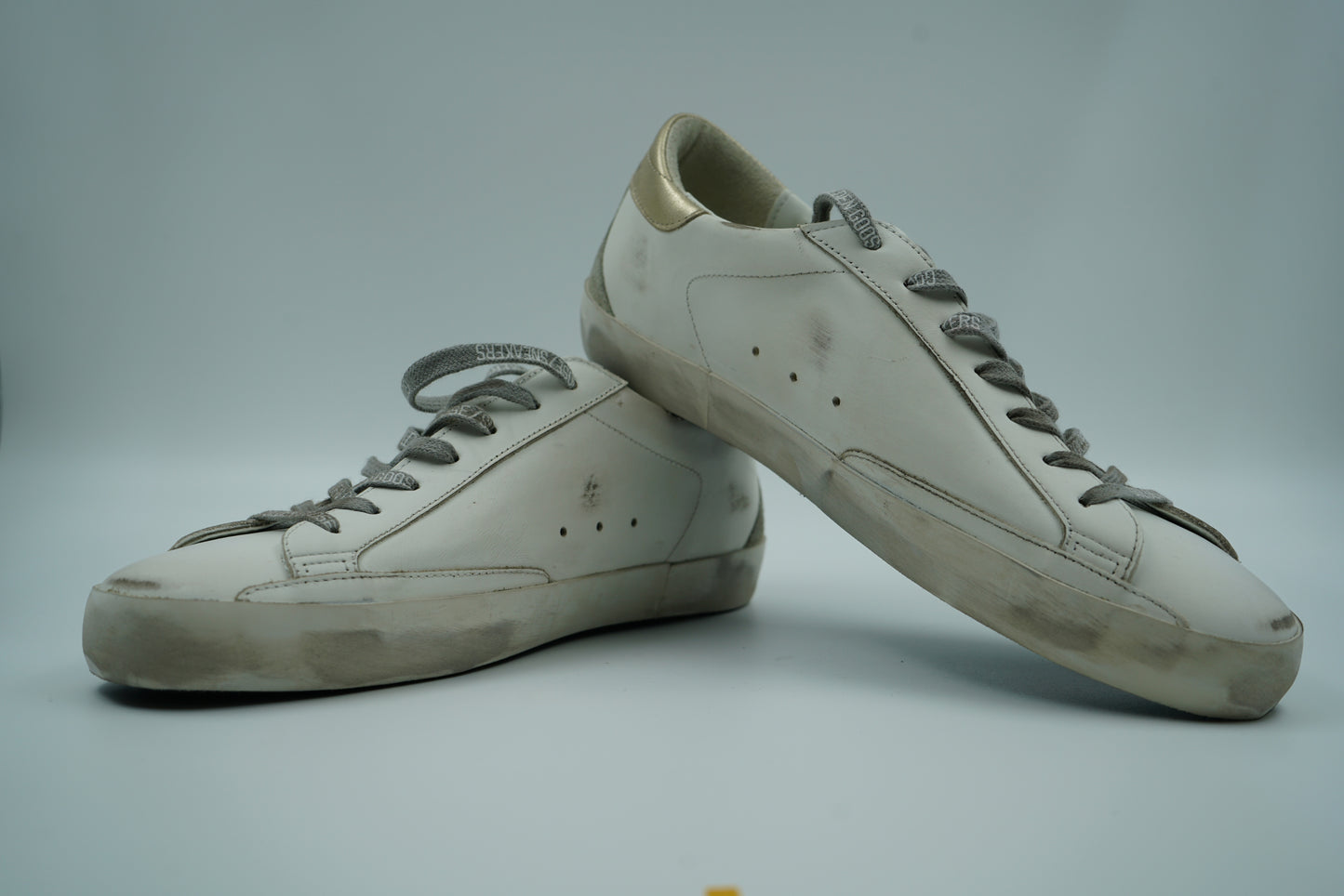 Golden Goose Super-Star White Leather Red Star