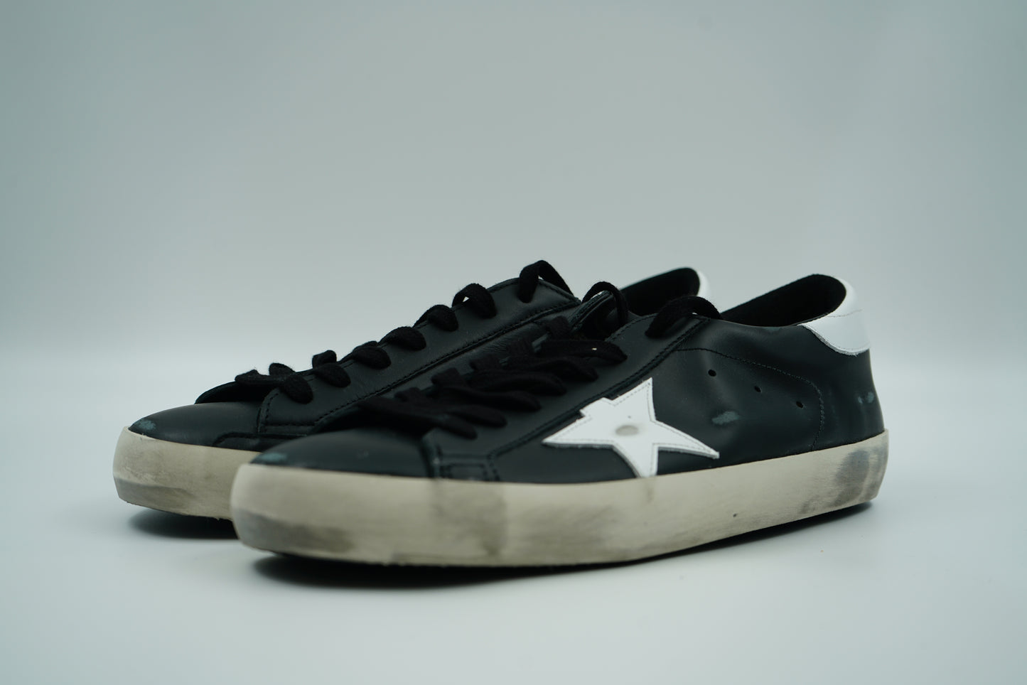 Golden Goose Super-Star Black White Leather