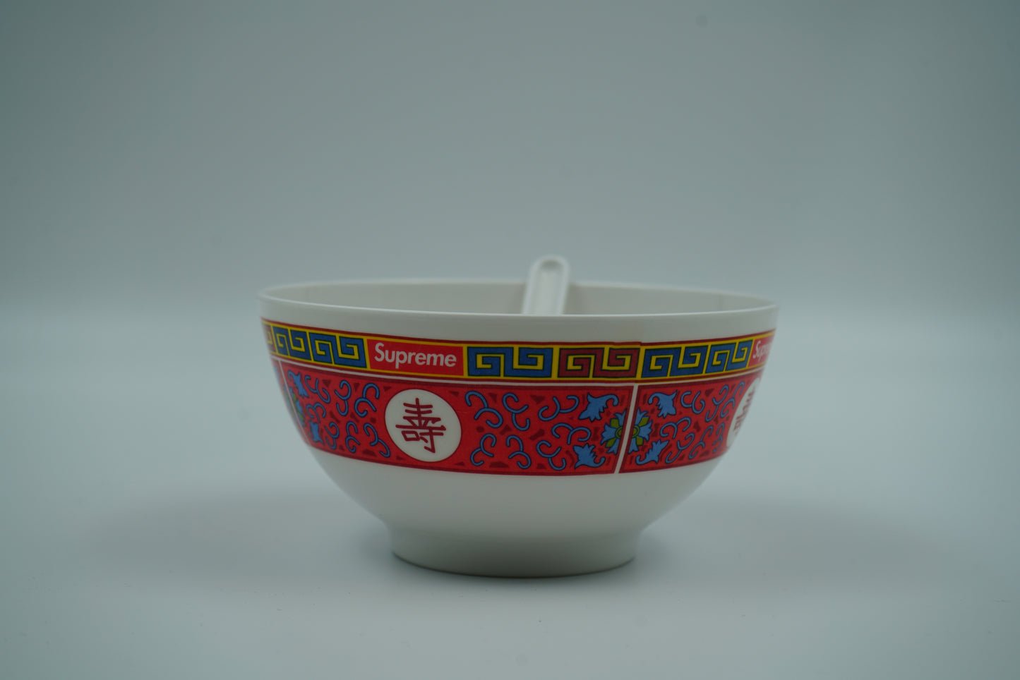 Supreme White Longevity Soup Set (Bowl and Spoon)