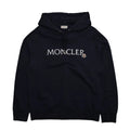 Moncler Text Chest Logo Navy Blue Hoodie
