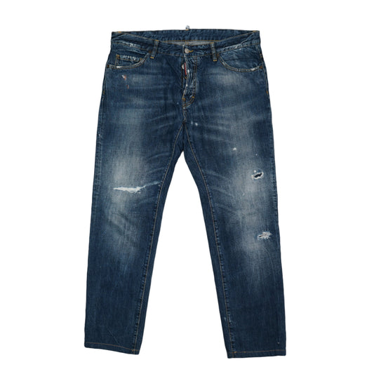 Dsquared2 Fixed Knee Blue Denim Jeans