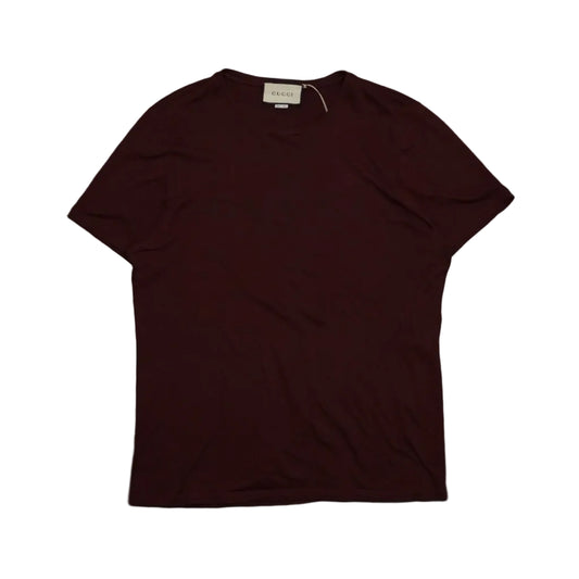 Gucci Text Logo Maroon T-Shirt