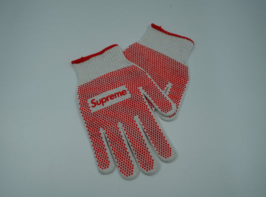 Supreme Red/White Grip Work Gloves