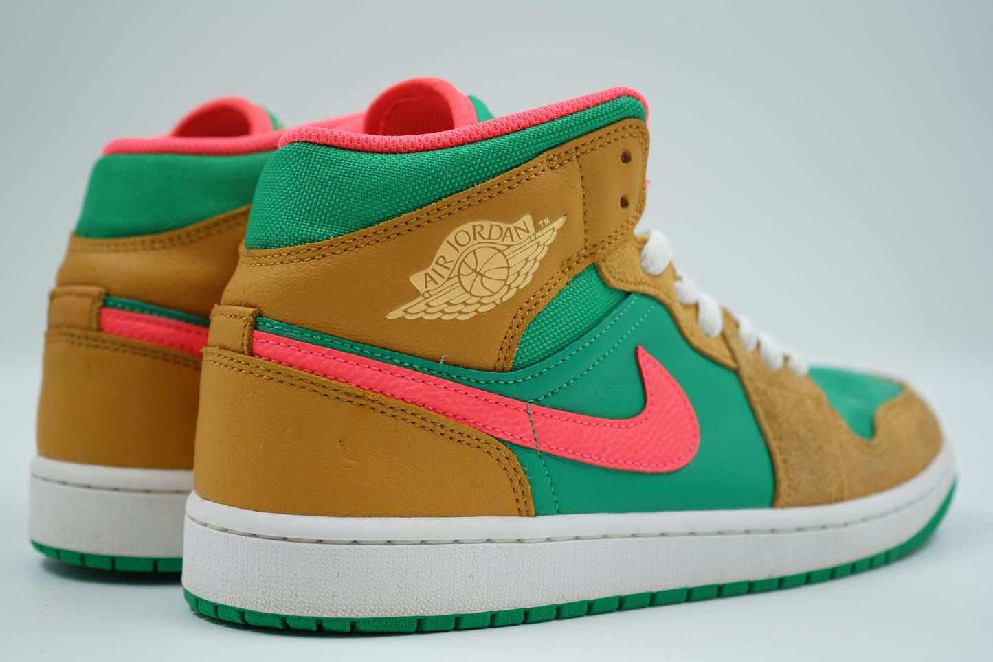 Air Jordan 1 Mid Wheat Watermelon