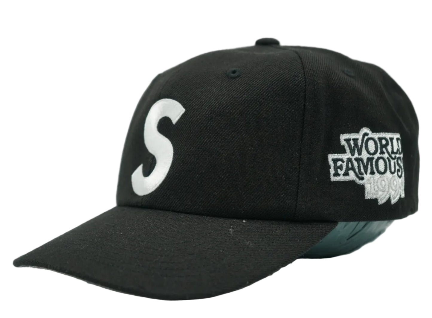 Supreme World Famous S Logo 6-Panel Black Hat