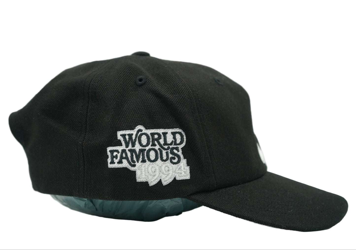 Supreme World Famous S Logo 6-Panel Black Hat