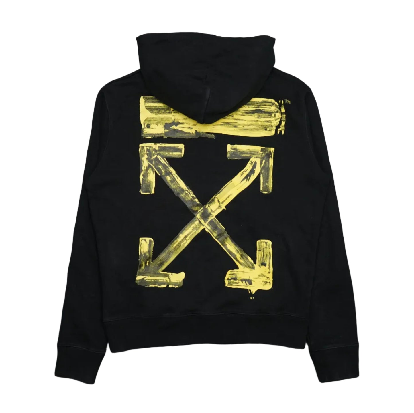 Off-White Yellow Acrylic Arrows Black Hoodie