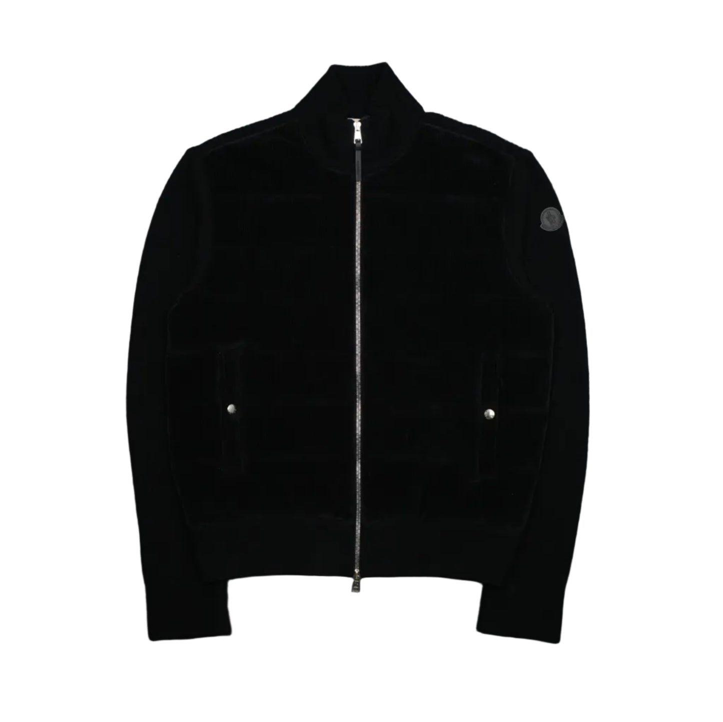 Moncler Tricot Corduroy Black Cardigan