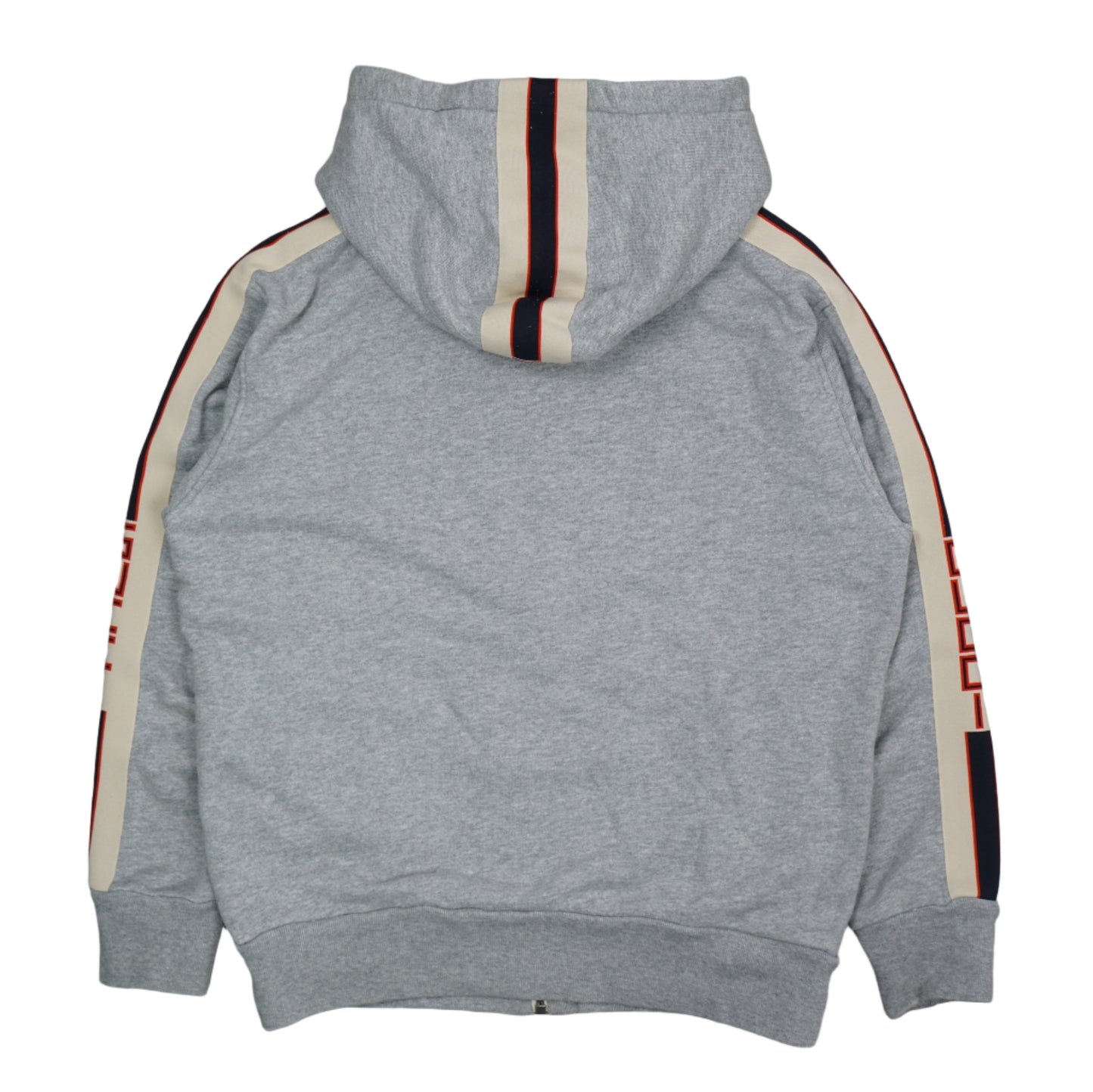 Gucci Side Line Logo Grey Zip-Up Hoodie