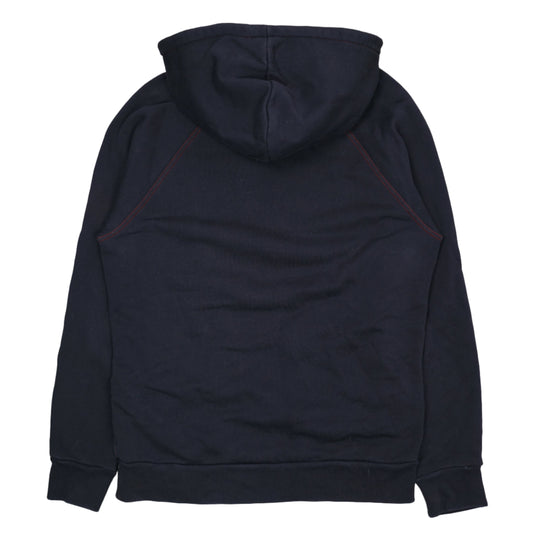 Burberry Big London Logo Embroider Text Black Hoodie