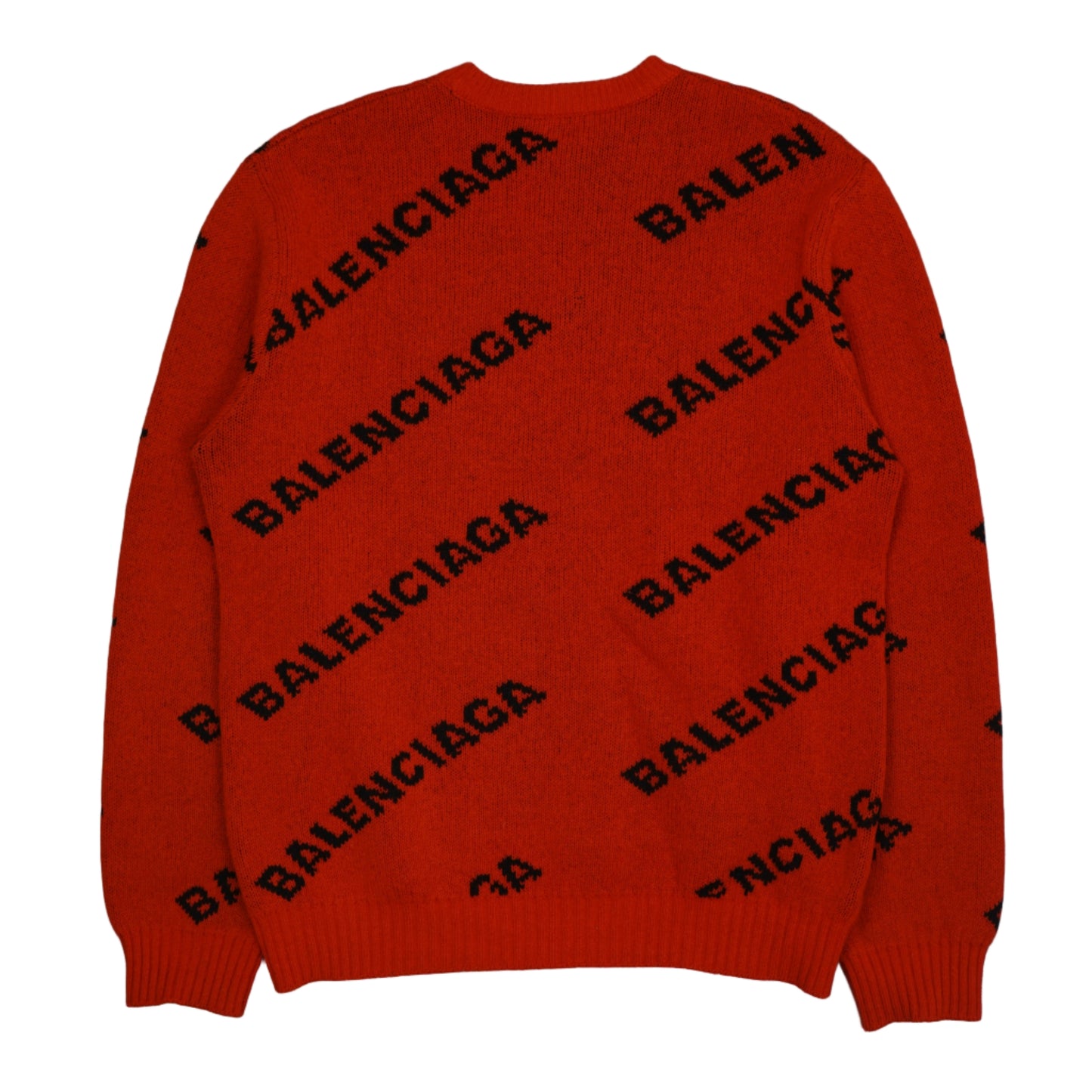 Balenciaga Multi Logo Red Knitwear