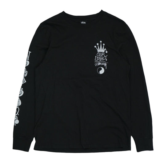 Stussy x Our Legacy Yin and Yang Logo Black Longsleeve
