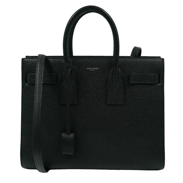 Saint Laurent Sac De Jour Leather Tote Black Bag