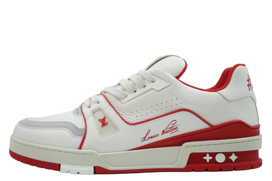 Louis Vuitton White Red LV Trainer