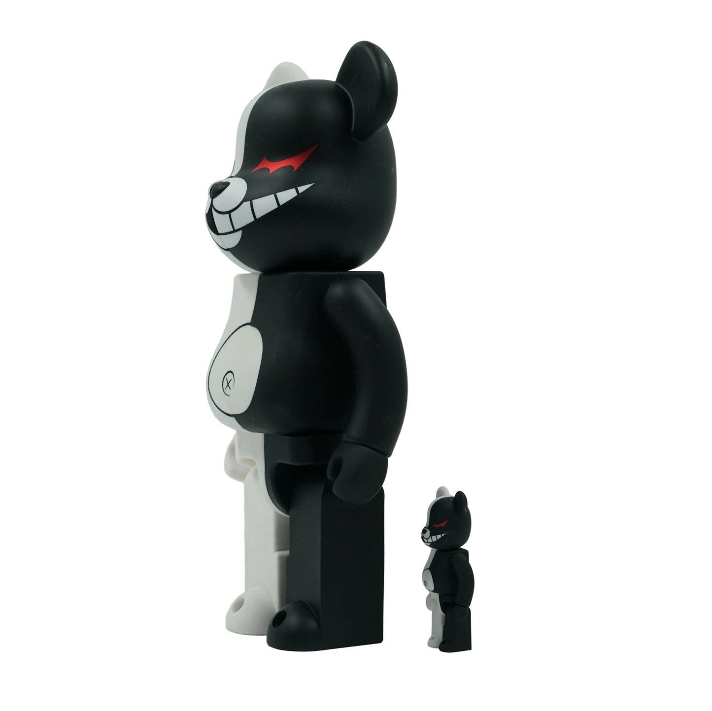 Bearbrick Monokuma Rubber Coat And Flocky Ver 100% and 400% Set