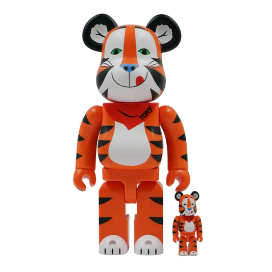 Bearbrick x Kellogs Tony The Tiger Vintage 100% and 400% Set
