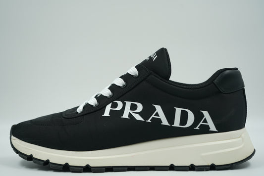 Prada Nylon Low Top Black Sneakers