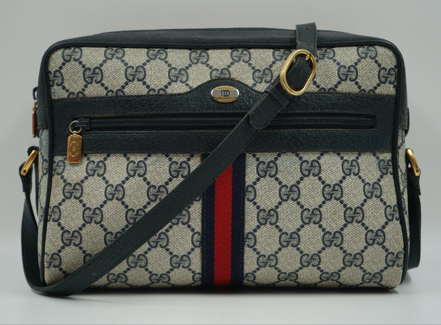 Gucci Ophidia Blue GG Monogram  Vintage Shoulderbag