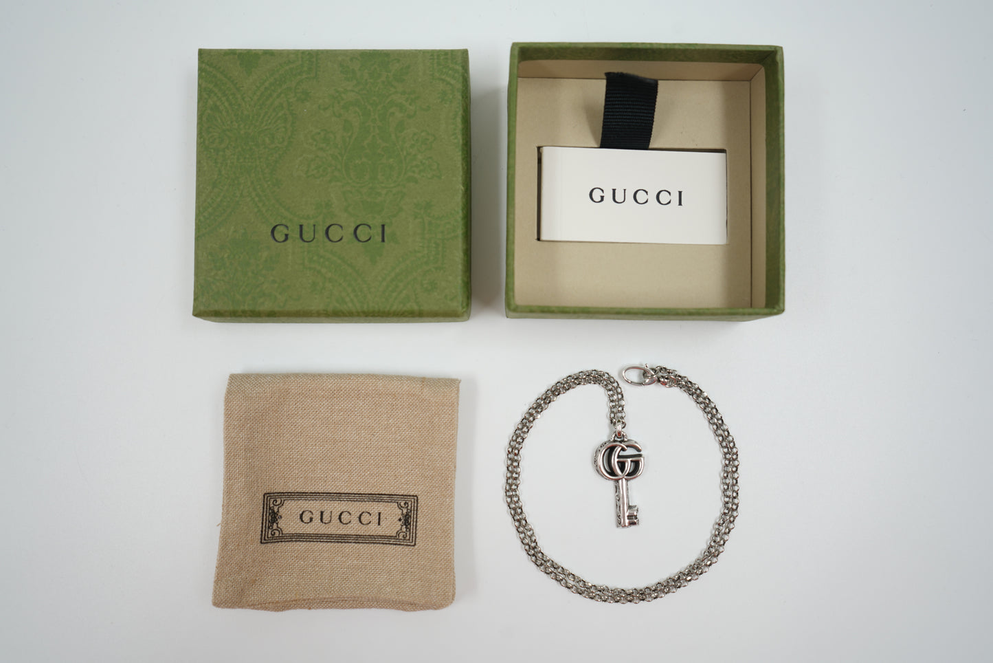 Gucci GG Key Silver Necklace
