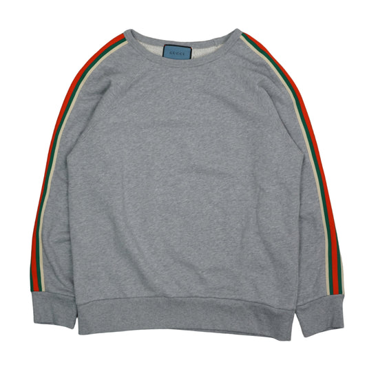 Gucci Classic Colour Stripe Grey Crewneck